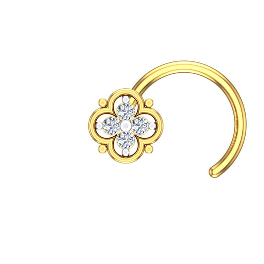 Royal Snowflake Diamond Nose Pin