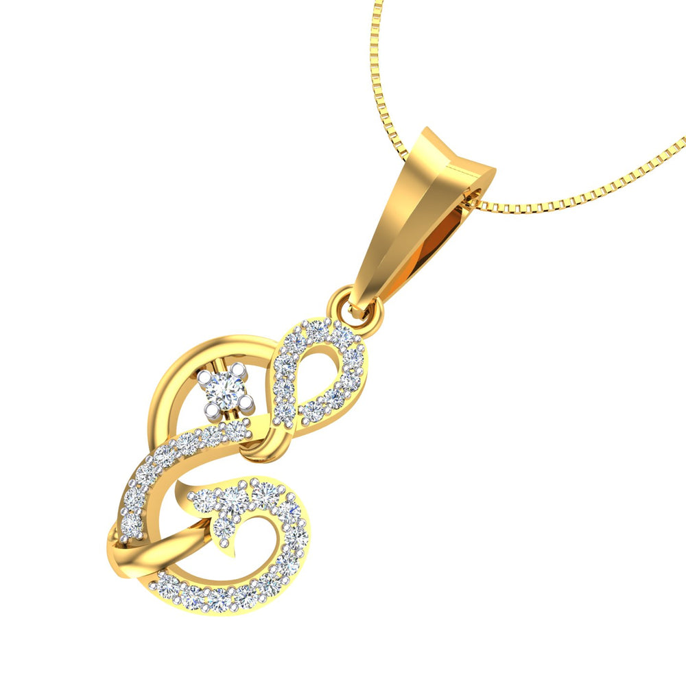 Twilight Swirl Diamond Pendant