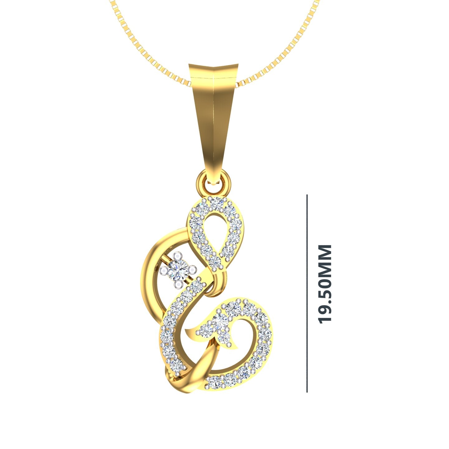 Twilight Swirl Diamond Pendant