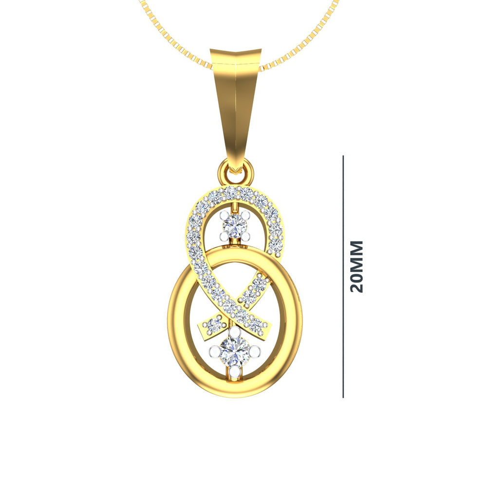 Infinity Halo Diamond Pendant