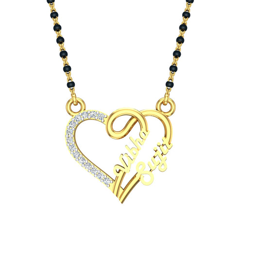 Eternal Heart Name Mangalsutra Pendant