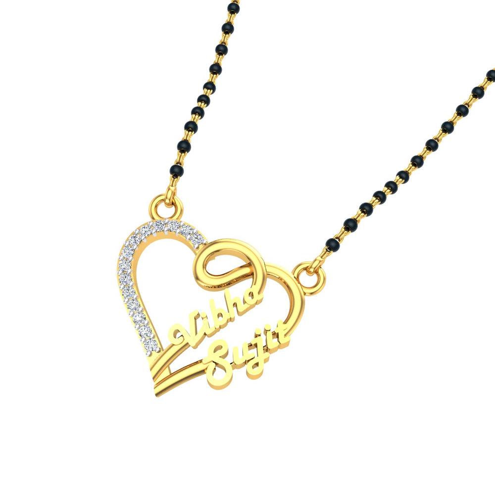 Eternal Heart Name Mangalsutra Pendant