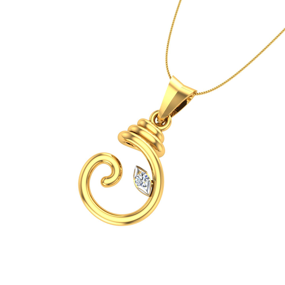 Celestial Curl Diamond Pendant