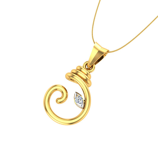 Celestial Curl Diamond Pendant