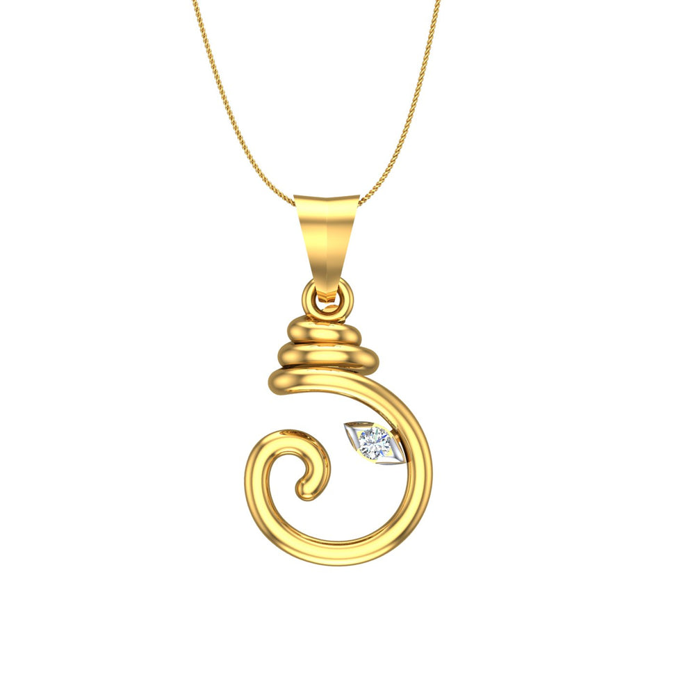 Celestial Curl Diamond Pendant