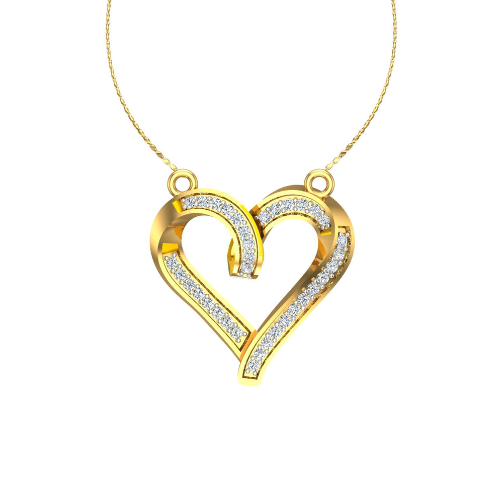 Twin Hearts Diamond Pendant