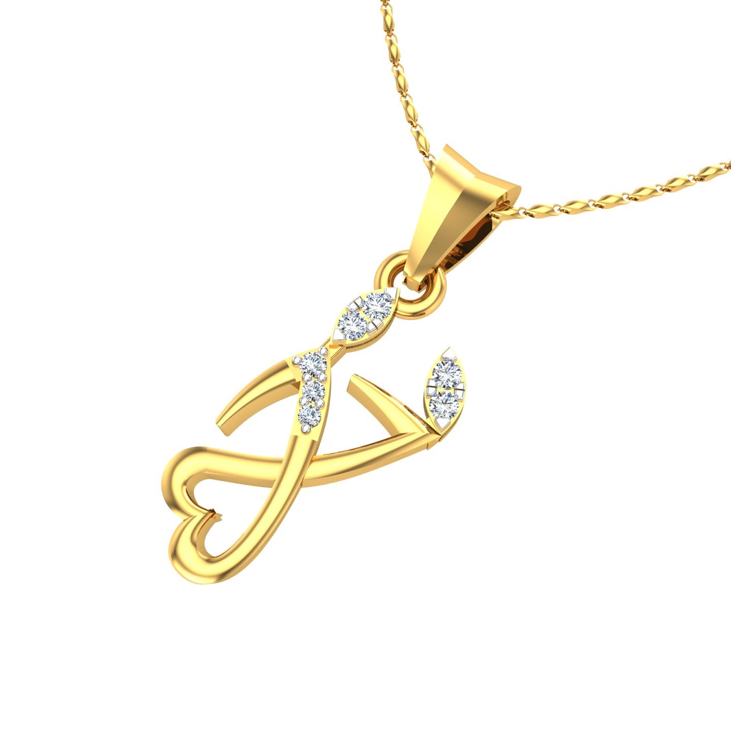 Amour Script Diamond Pendant
