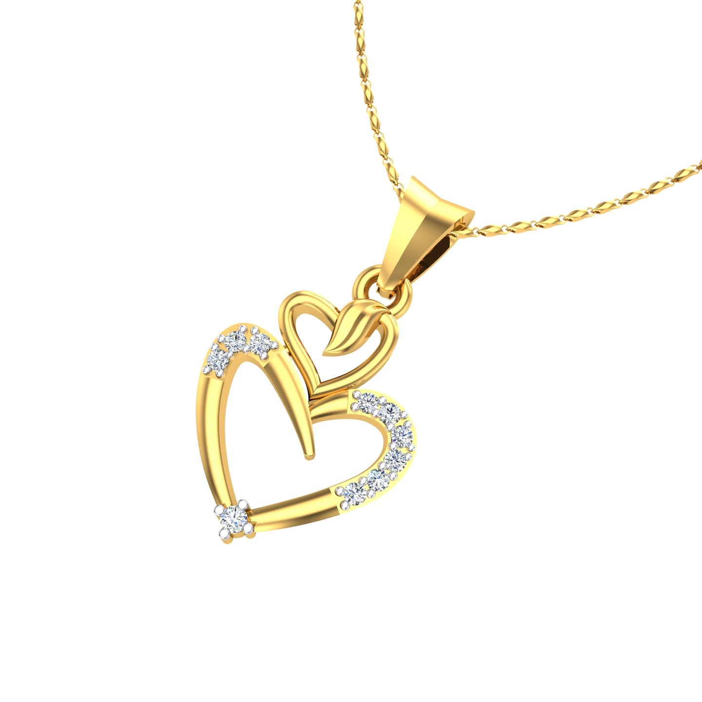 Eternal Love Heart Diamond Pendant