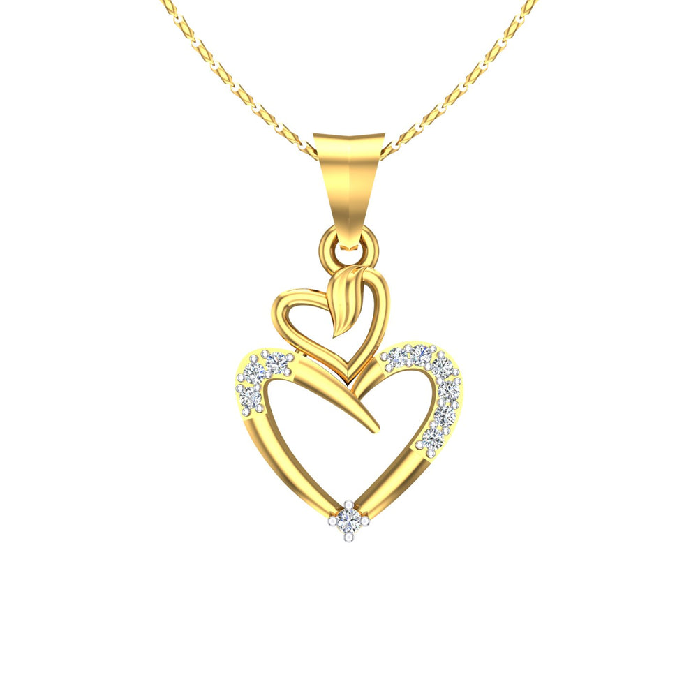 Eternal Love Heart Diamond Pendant