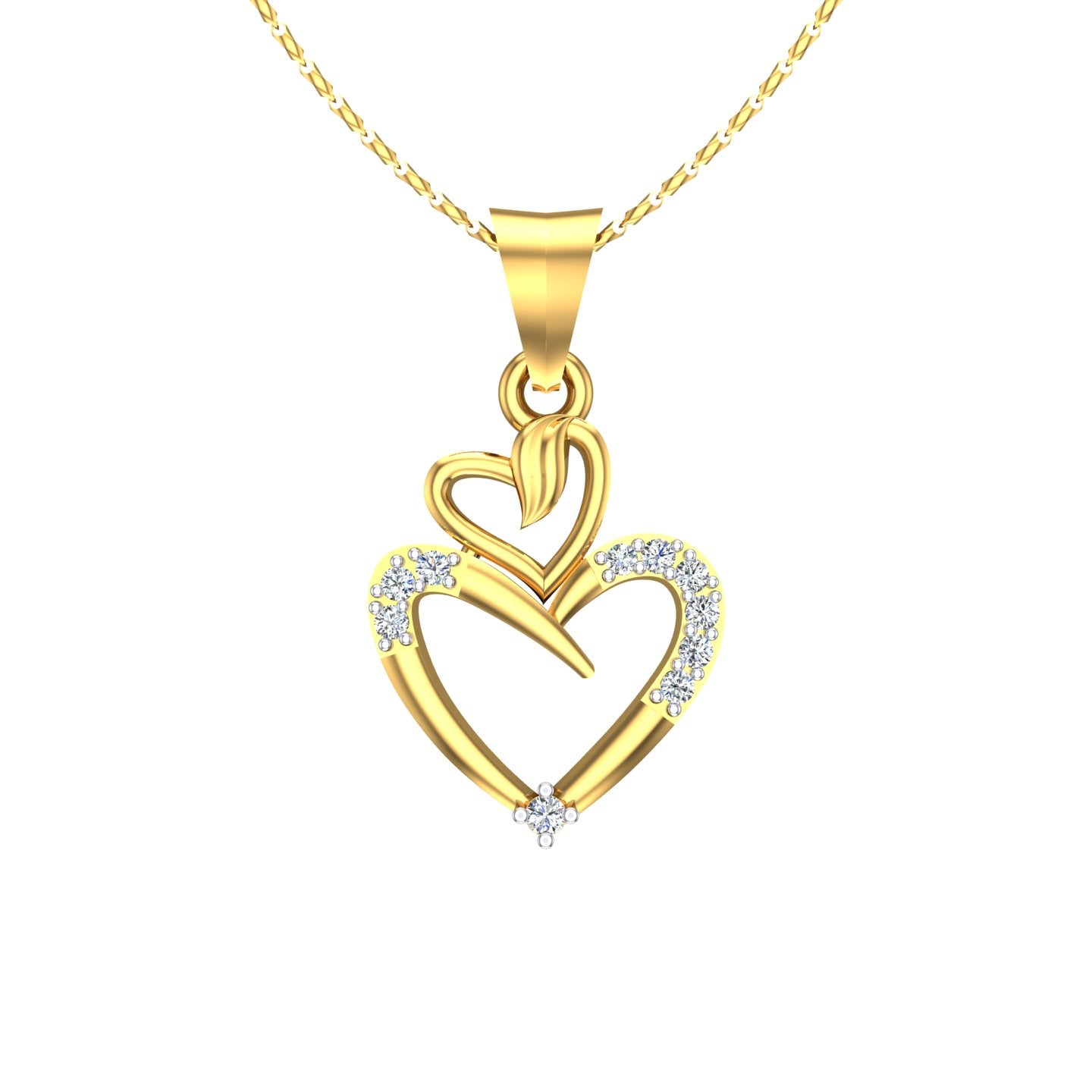 Eternal Love Heart Diamond Pendant