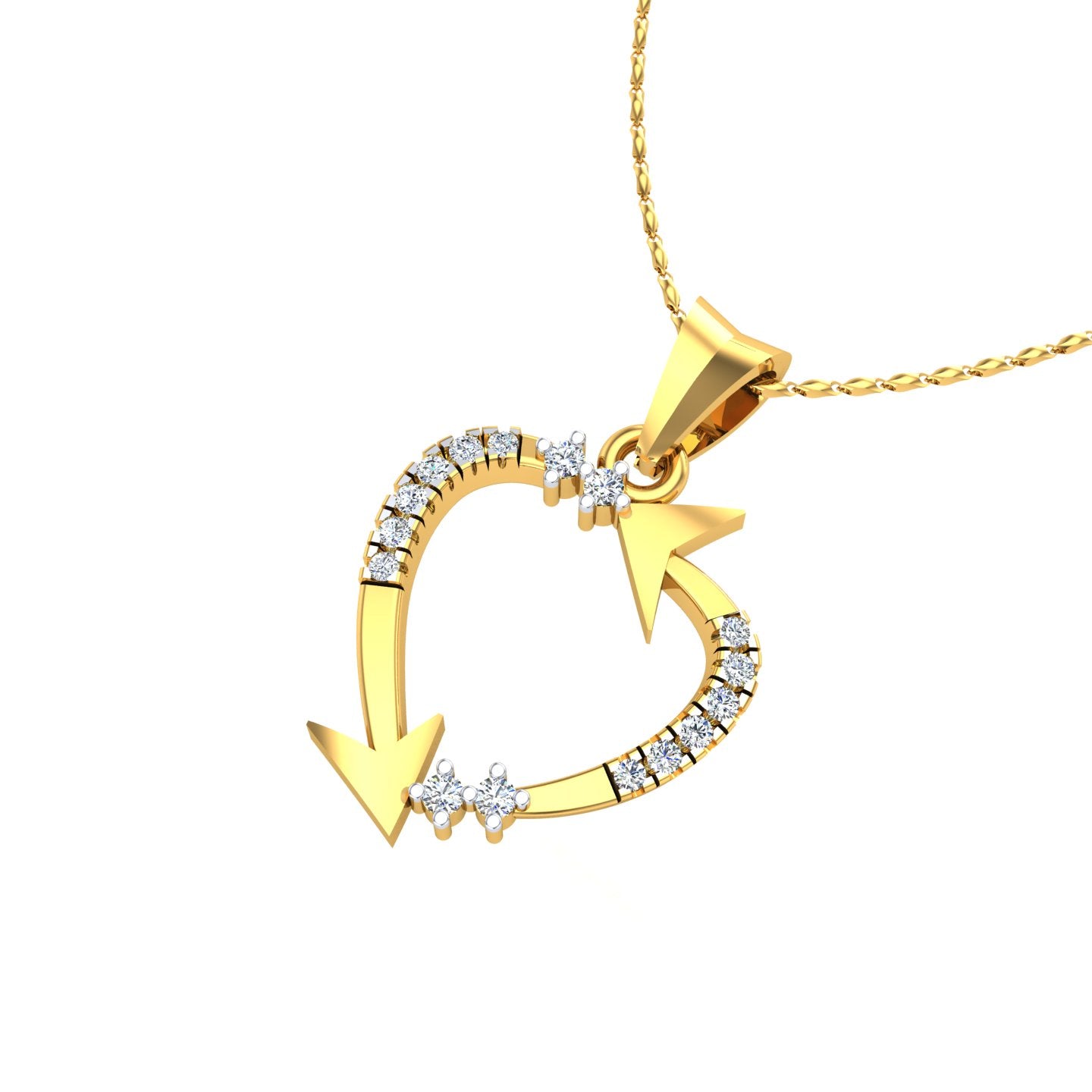 Cupid's Arrow Diamond Pendant