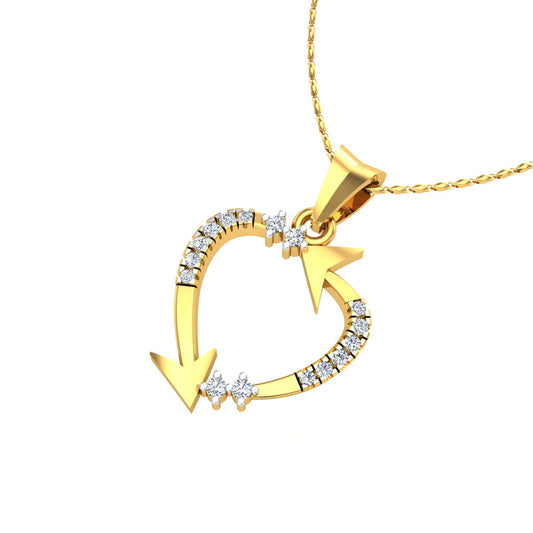 Cupid's Arrow Diamond Pendant
