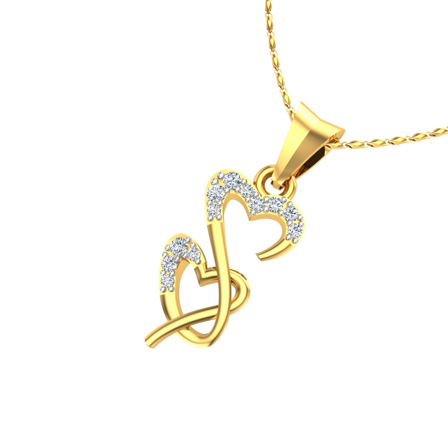 Infinity Hearts Diamond Pendant