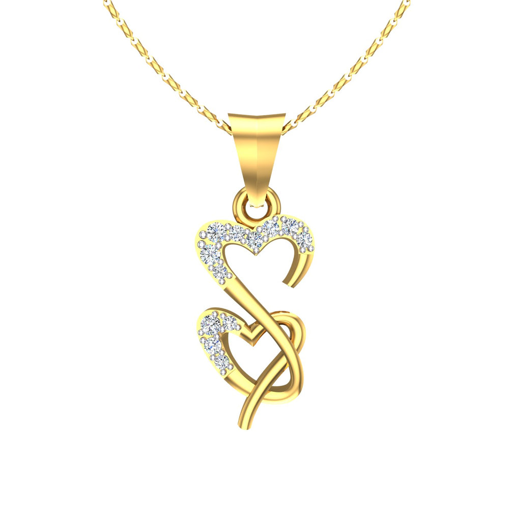 Infinity Hearts Diamond Pendant