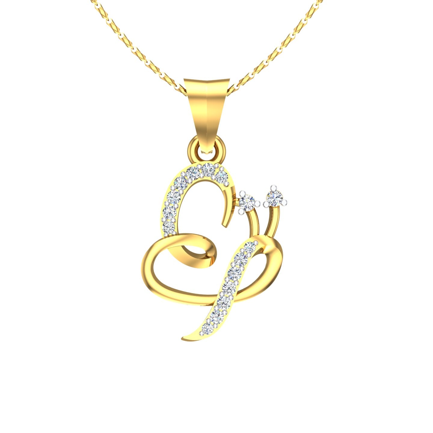 Royal Heart Crown Diamond Pendant