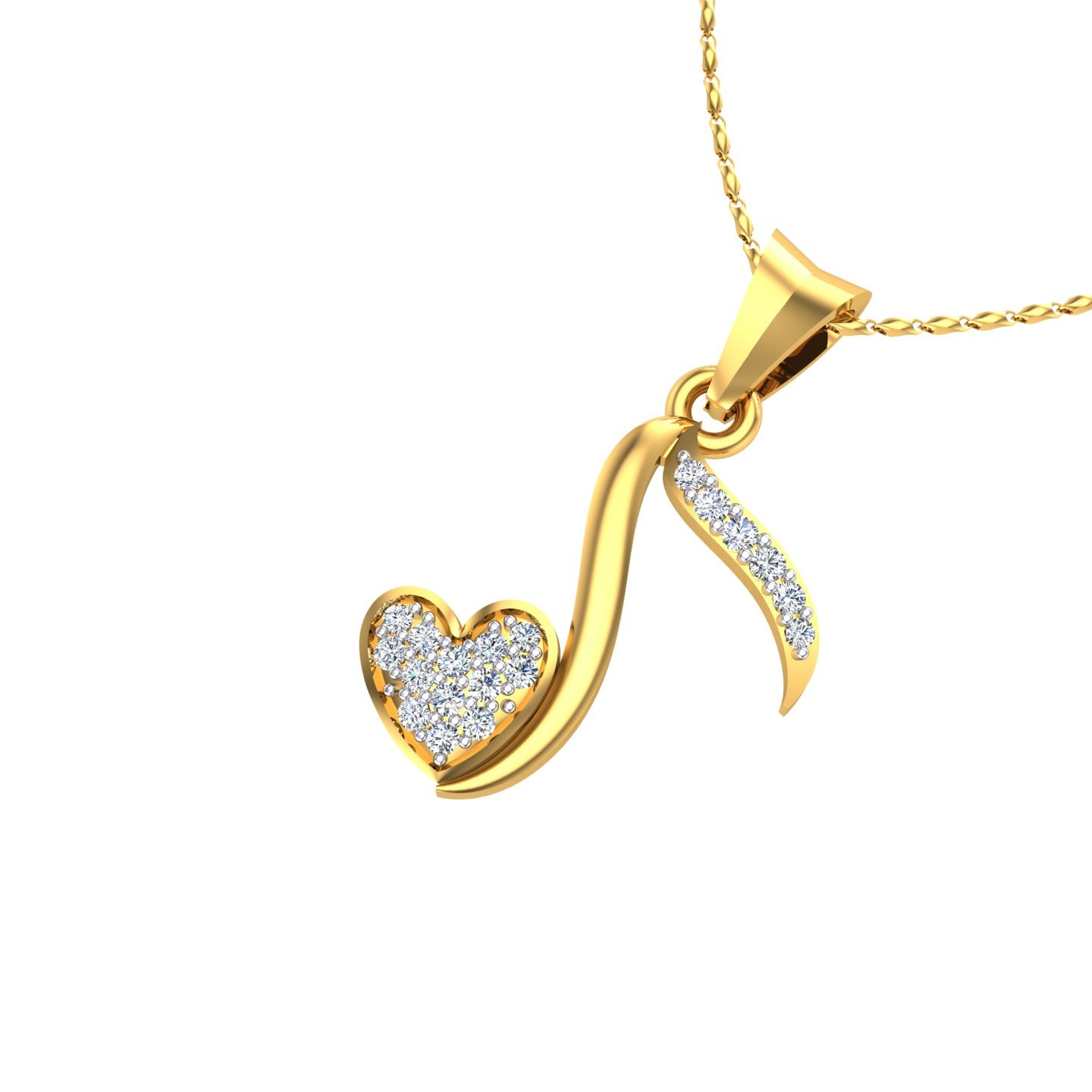 Heart Melody Diamond Pendant