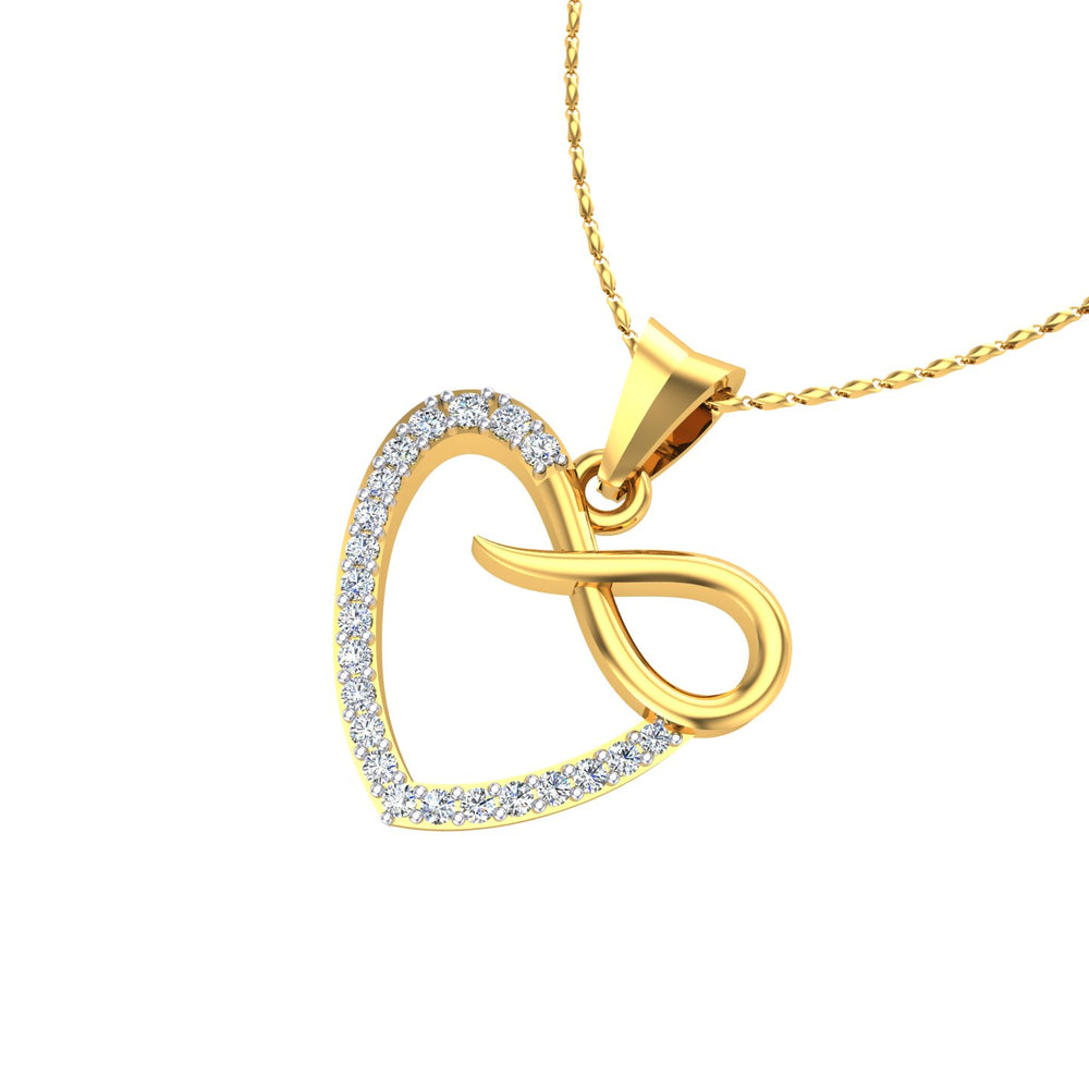 Infinity Heart Diamond Pendant