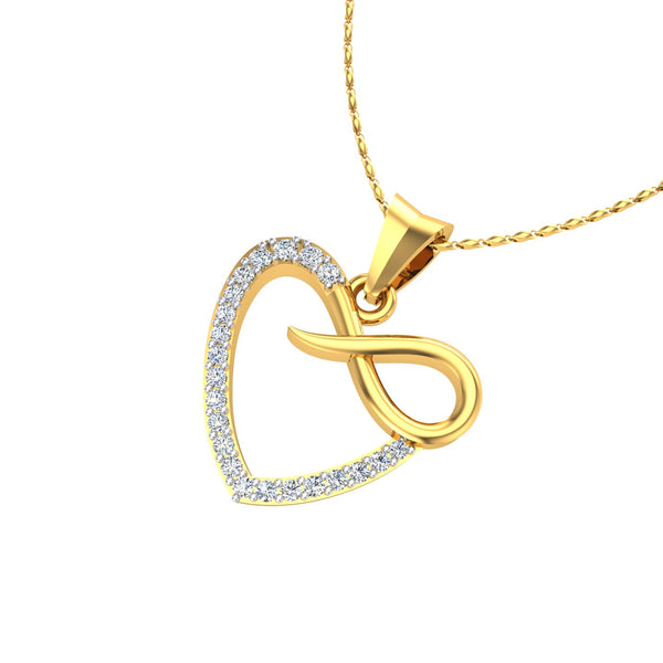 Infinity Heart Diamond Pendant
