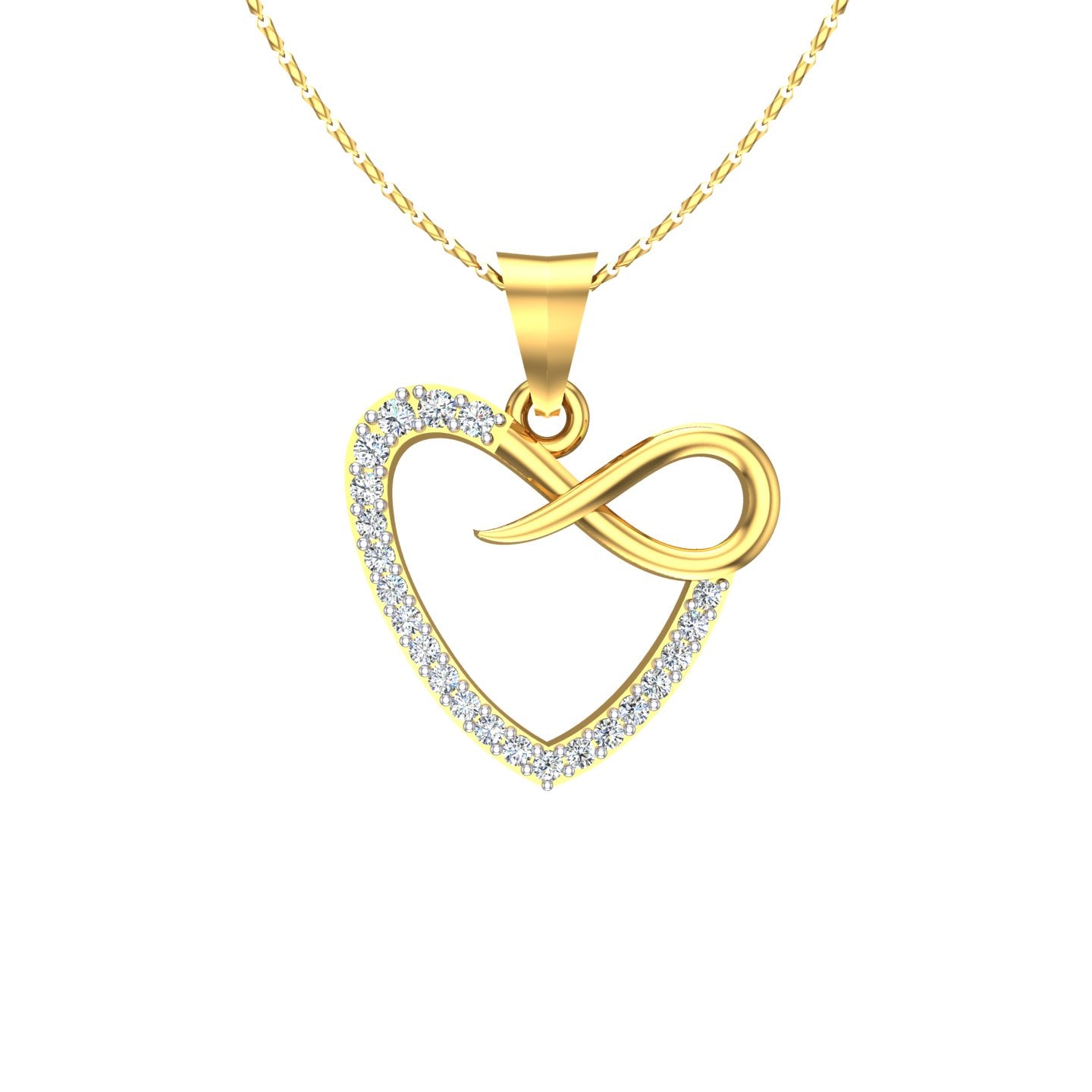 Infinity Heart Diamond Pendant