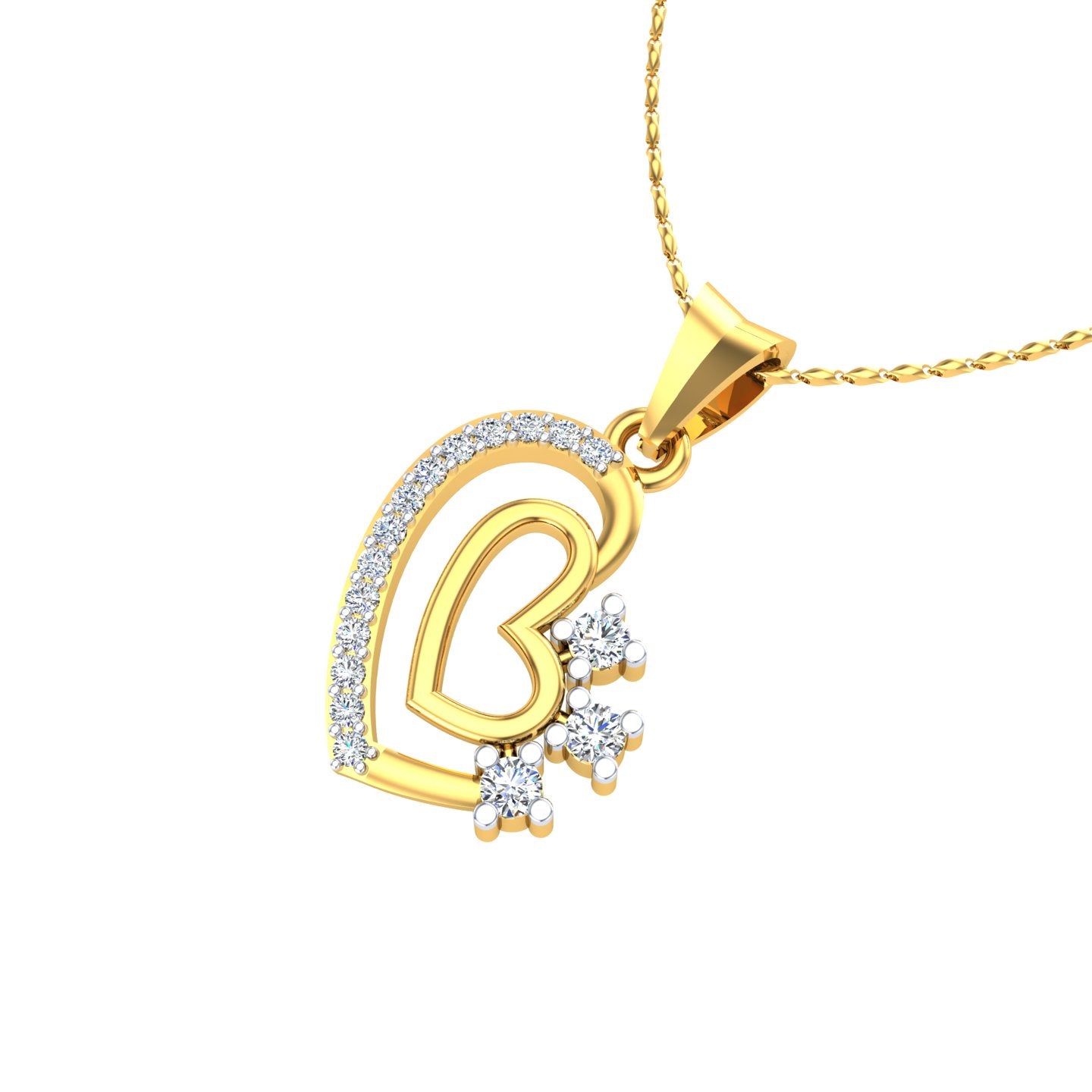 Trinity Heart Diamond Pendant