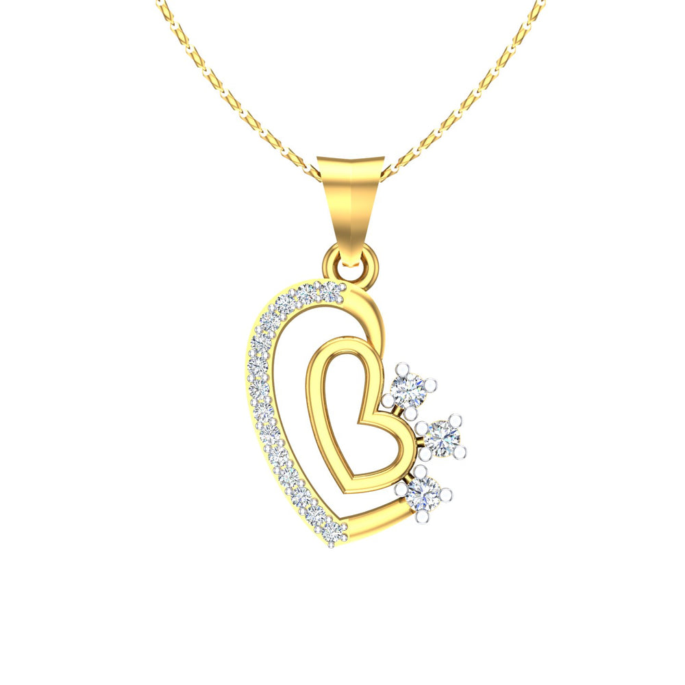 Trinity Heart Diamond Pendant