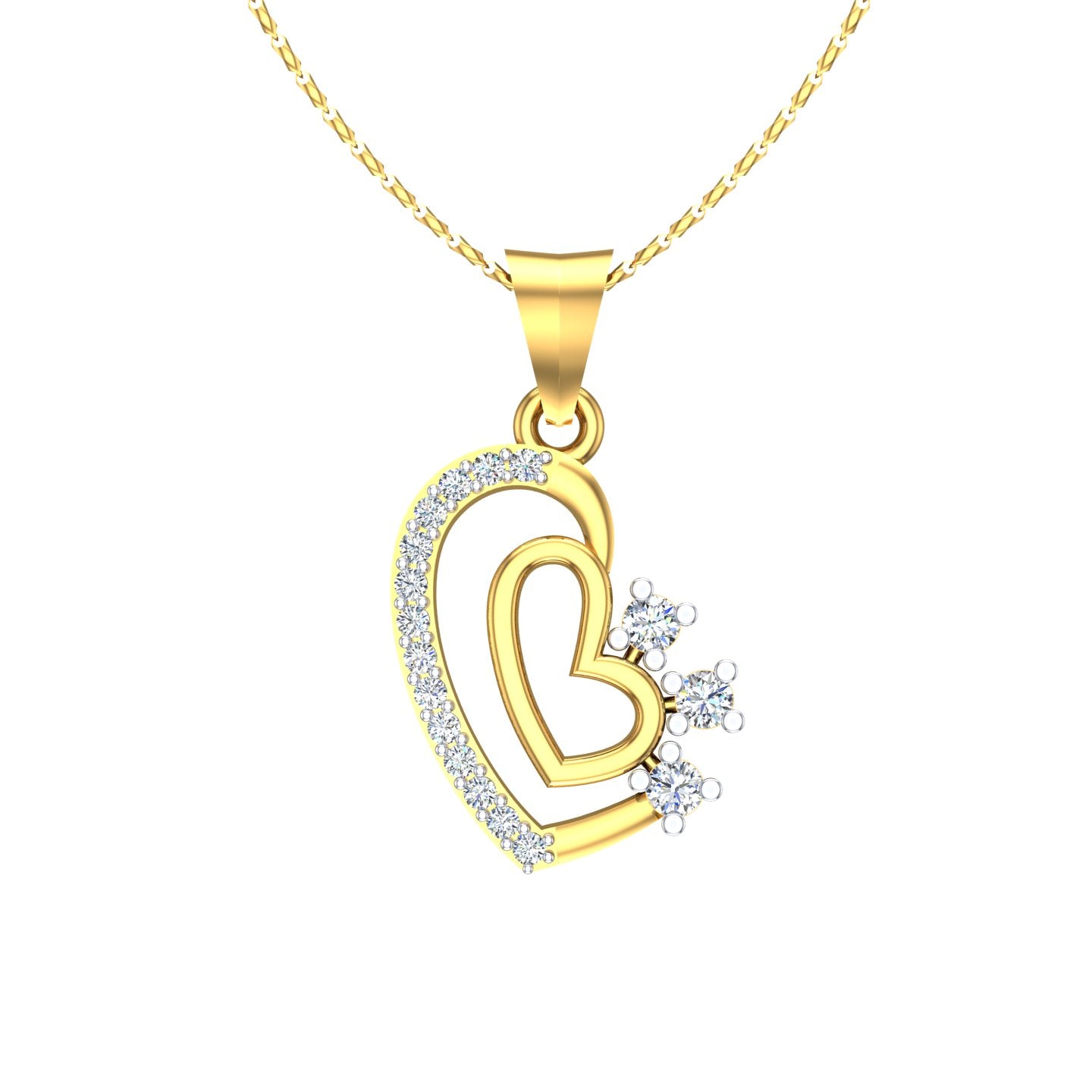 Trinity Heart Diamond Pendant