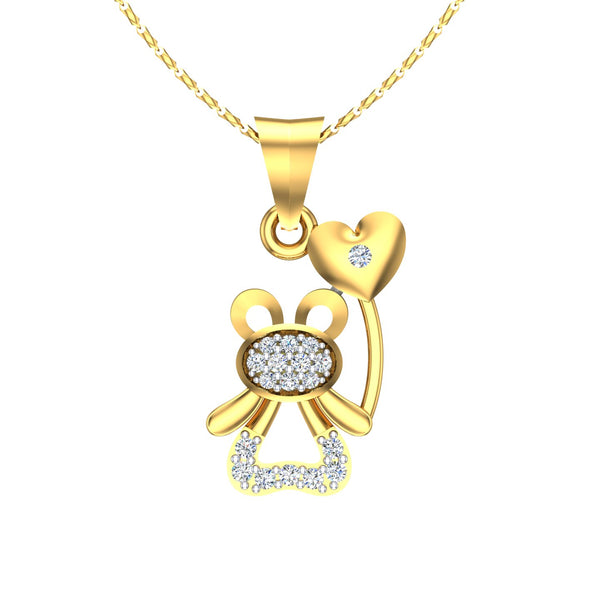 Sweetheart Teddy Diamond Pendant hover image