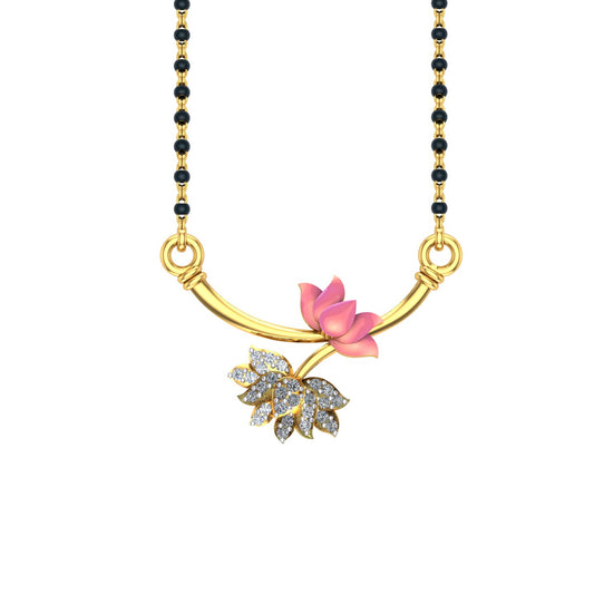 Royal Lotus Charm Mangalsutra