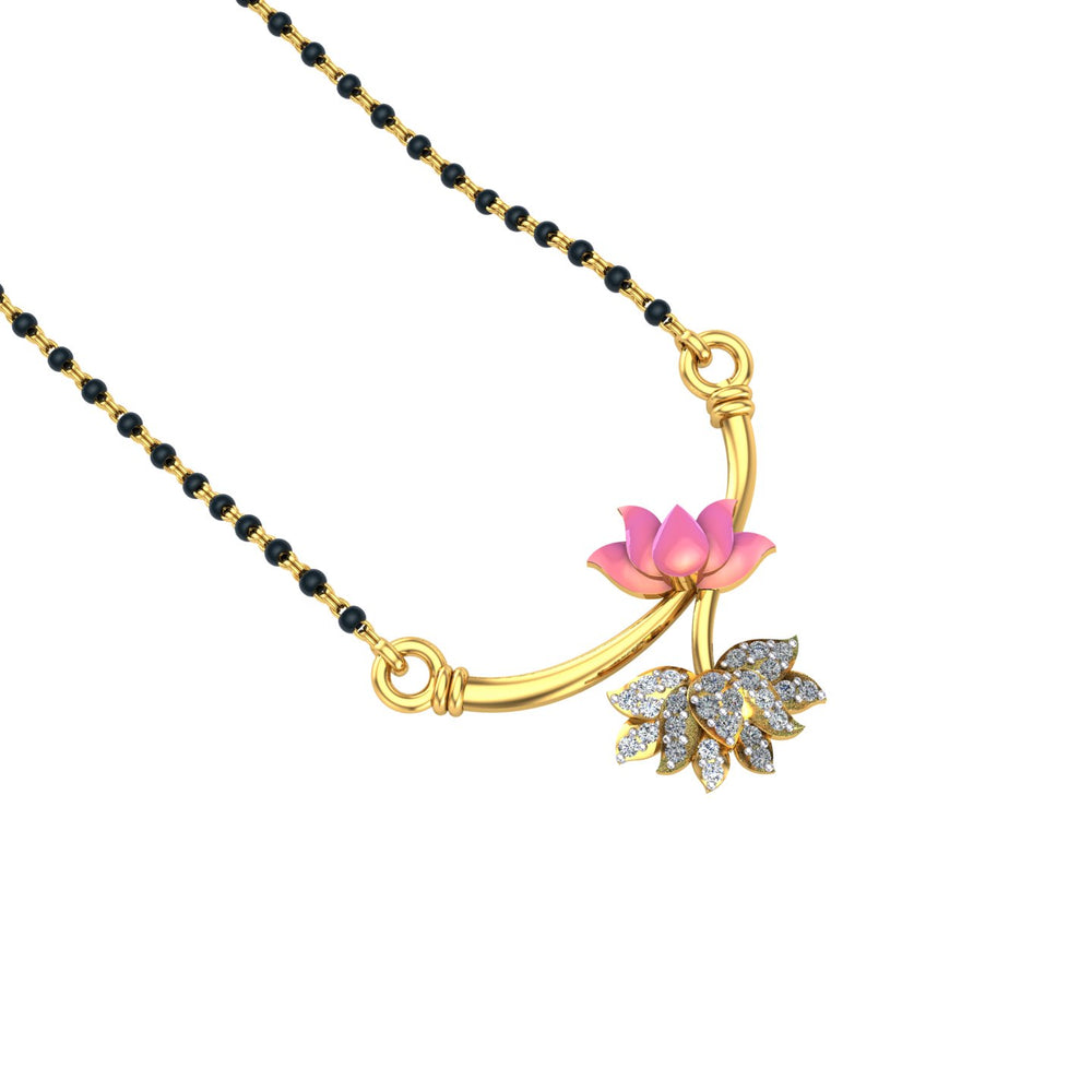 Royal Lotus Charm Mangalsutra