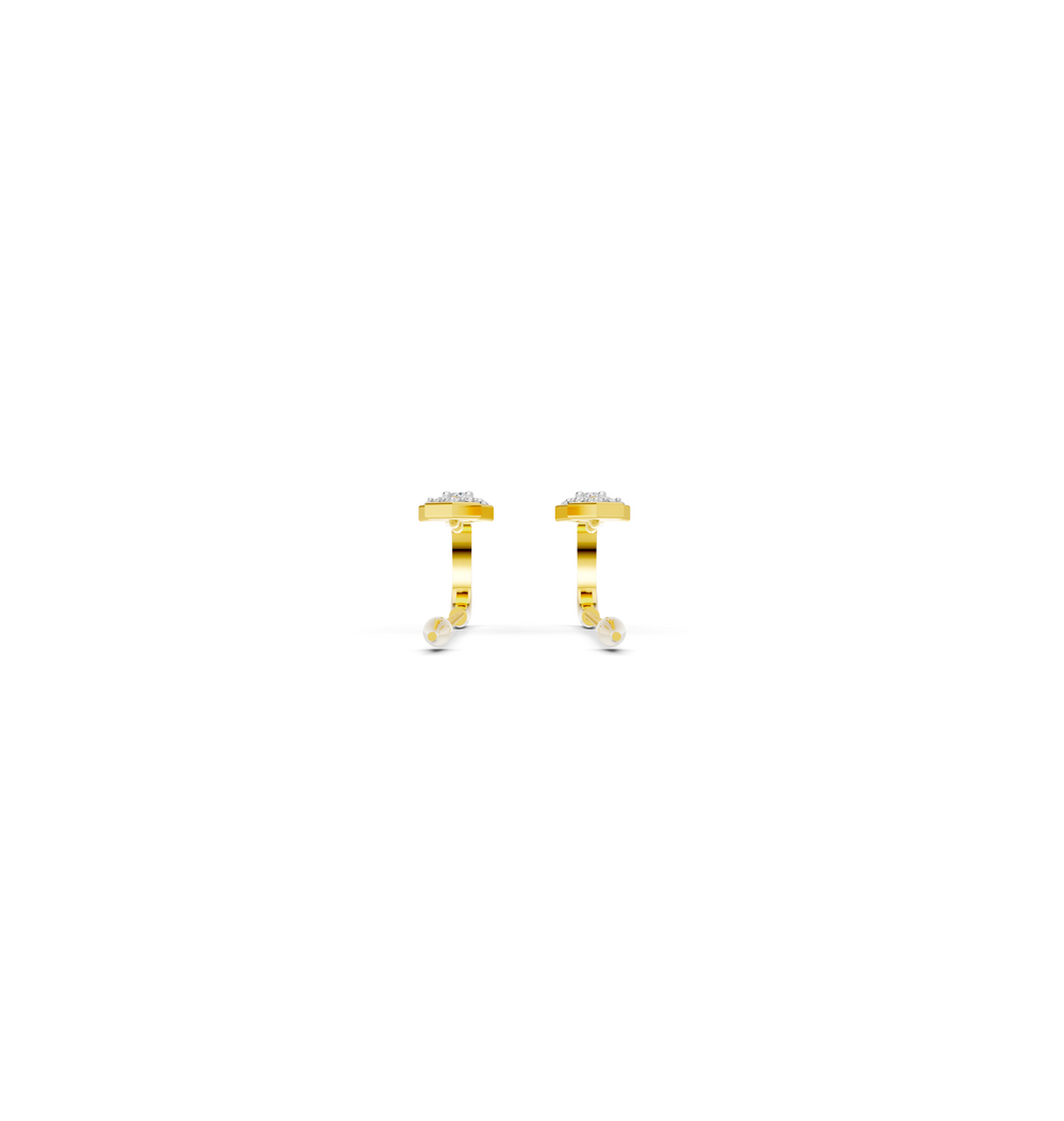 Geometric Grace Diamond Sui Dhaga Earrings