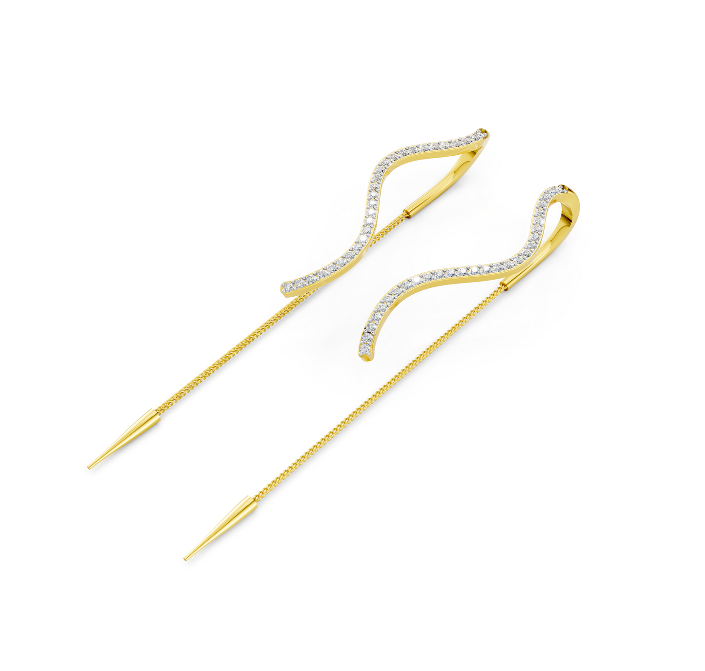 Serpentine Spark Diamond Sui Dhaga Earrings