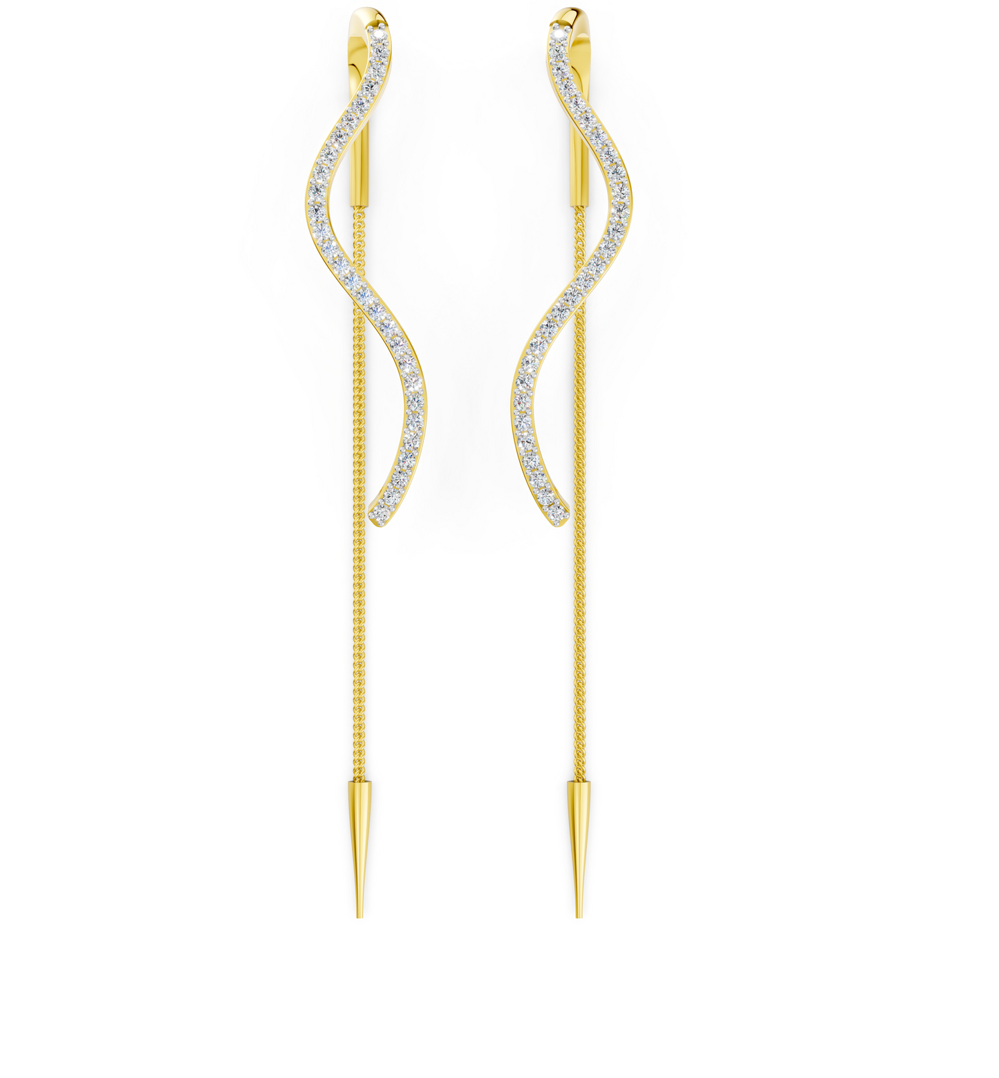 Serpentine Spark Diamond Sui Dhaga Earrings