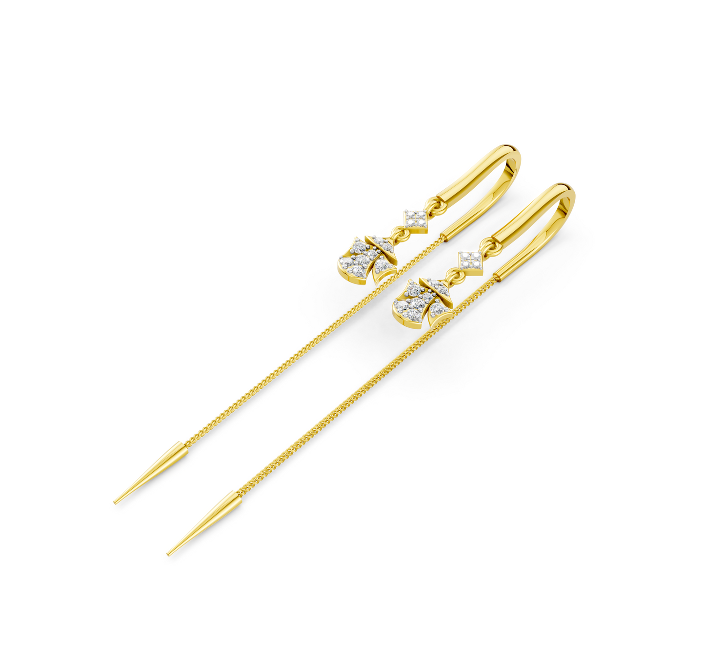Royal Fleur Diamond Sui Dhaga Earrings