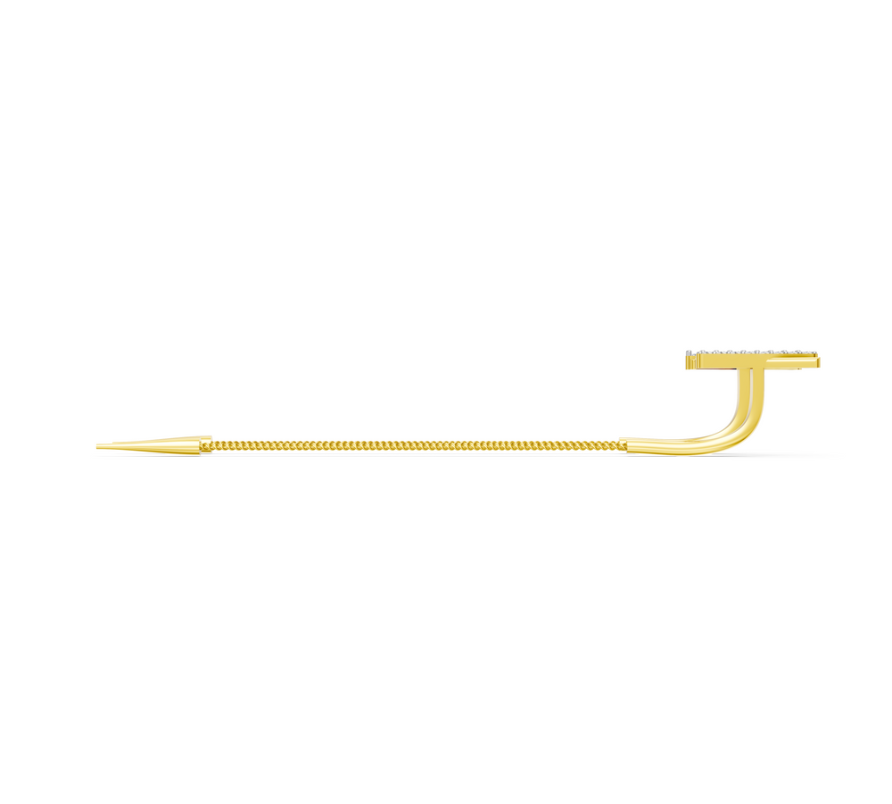 Infinity Line Diamond Sui Dhaga Earrings
