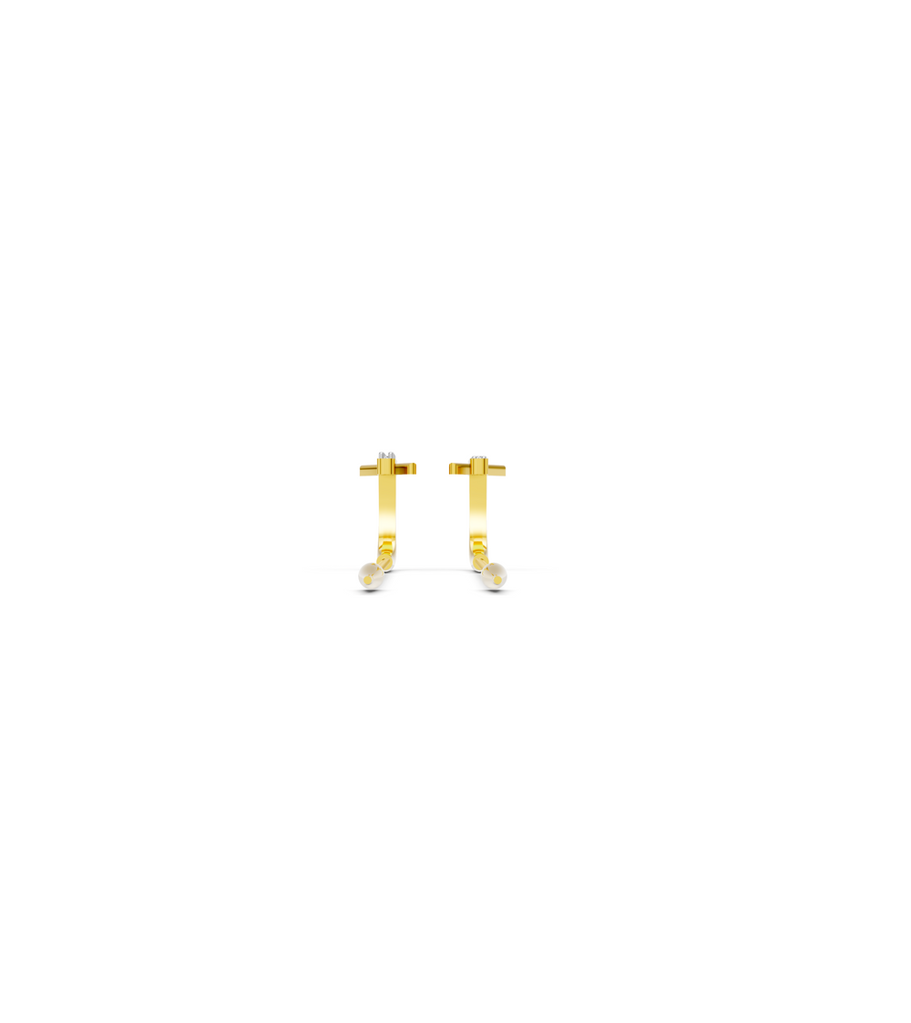 Infinity Line Diamond Sui Dhaga Earrings