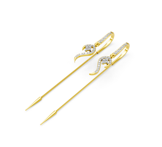 Celestial Bloom Diamond Sui Dhaga Earrings