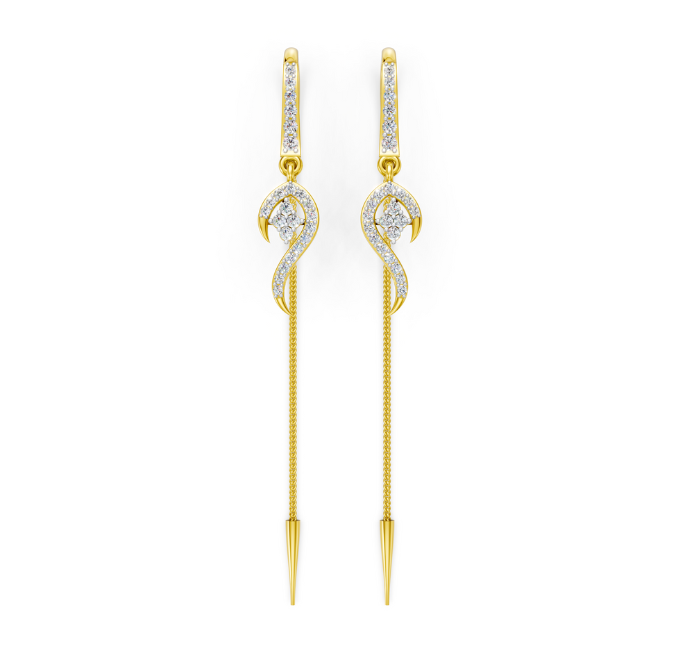 Celestial Bloom Diamond Sui Dhaga Earrings