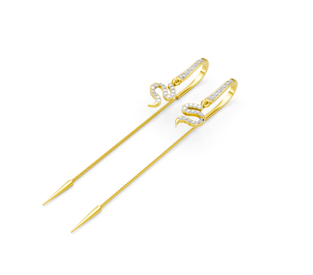 Infinity Grace Diamond Sui Dhaga Earrings