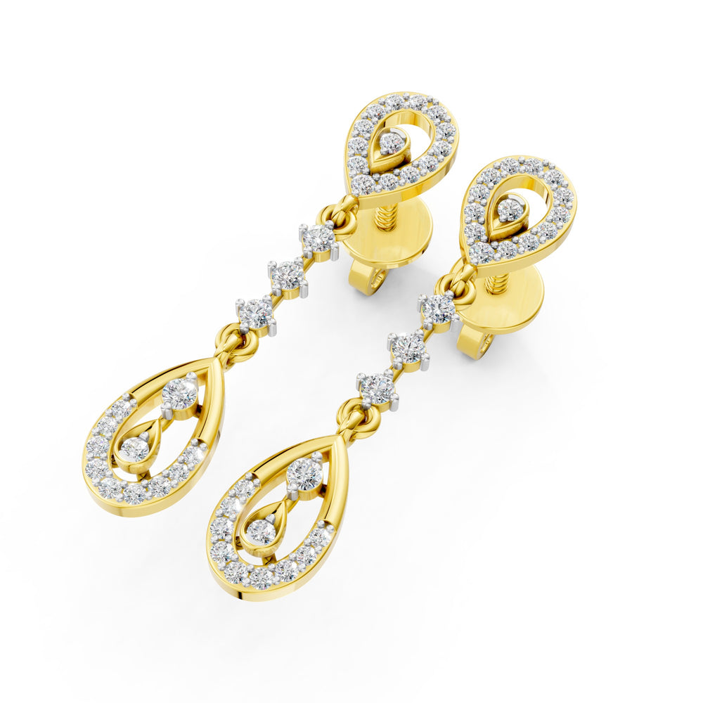 Celestial Teardrop Diamond Earrings