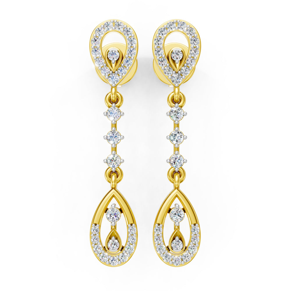 Celestial Teardrop Diamond Earrings