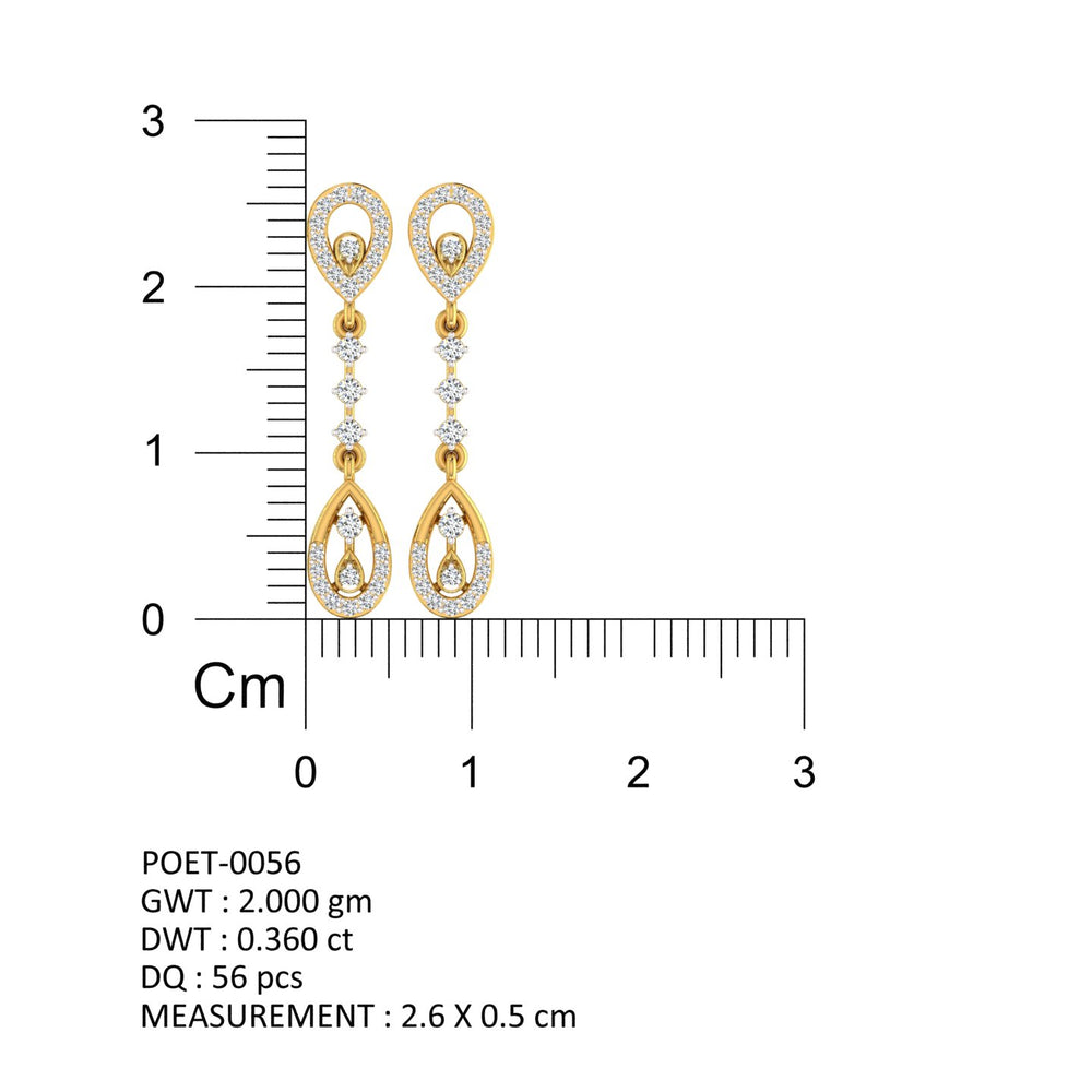 Celestial Teardrop Diamond Earrings