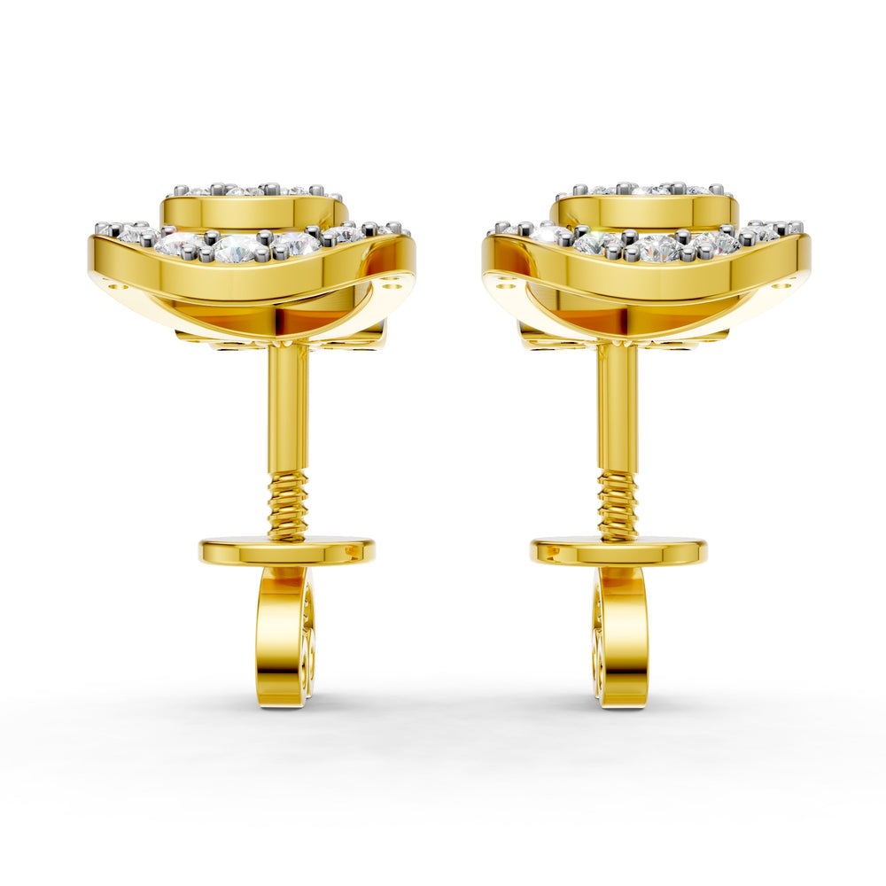 Floral Cascade Diamond Earrings