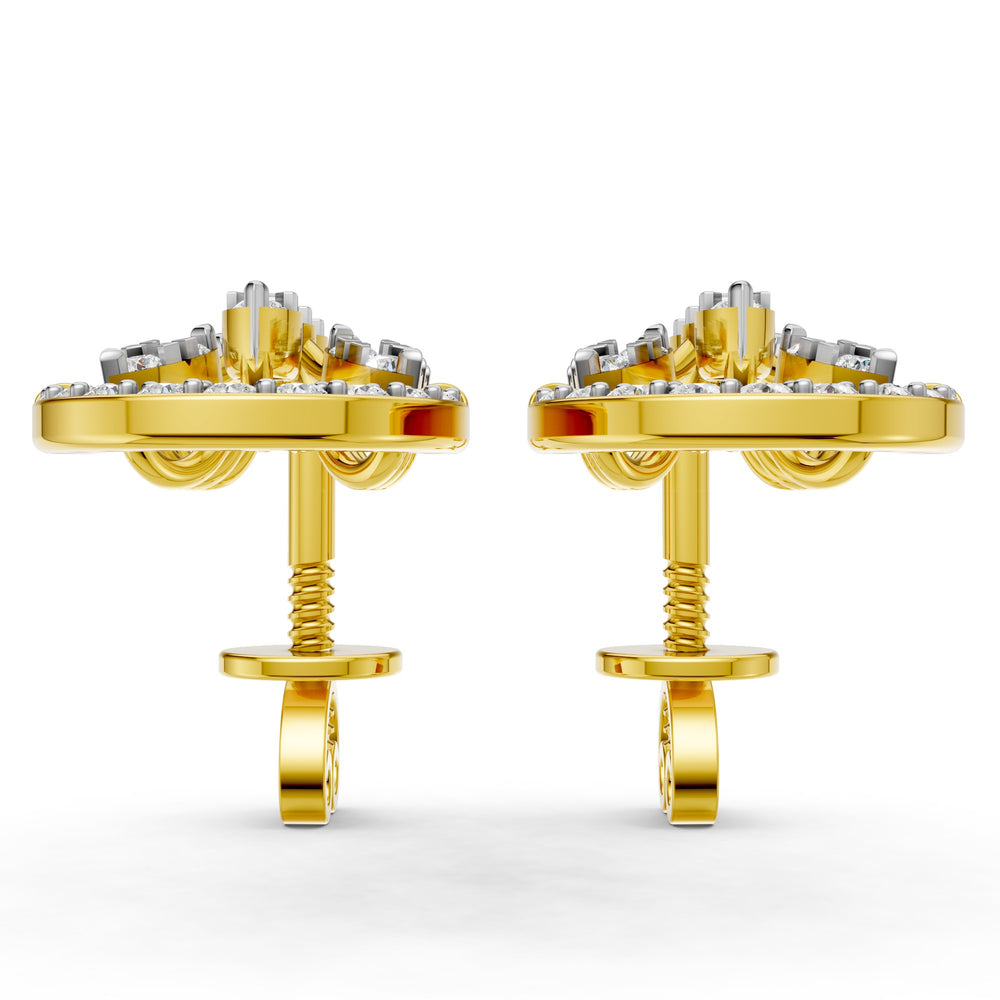 Cascading Leaf Diamond Drop Earrings