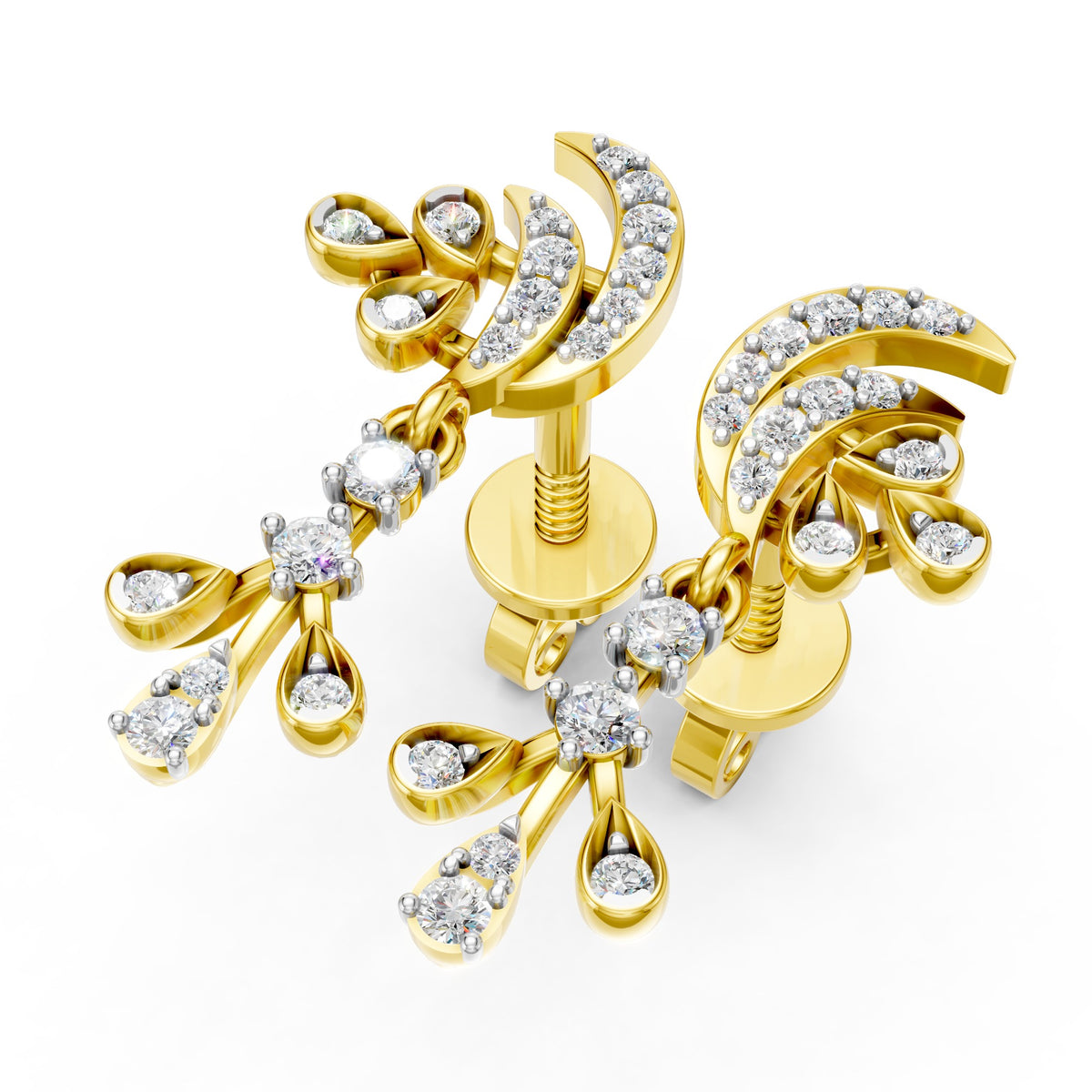 Dancing Petal Diamond Earrings