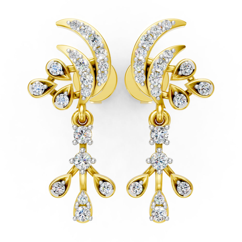 Dancing Petal Diamond Earrings