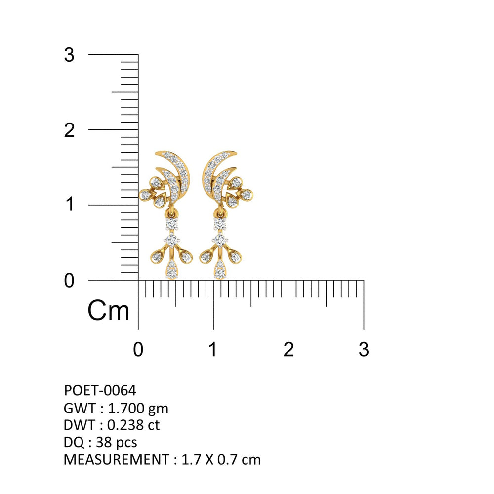 Dancing Petal Diamond Earrings