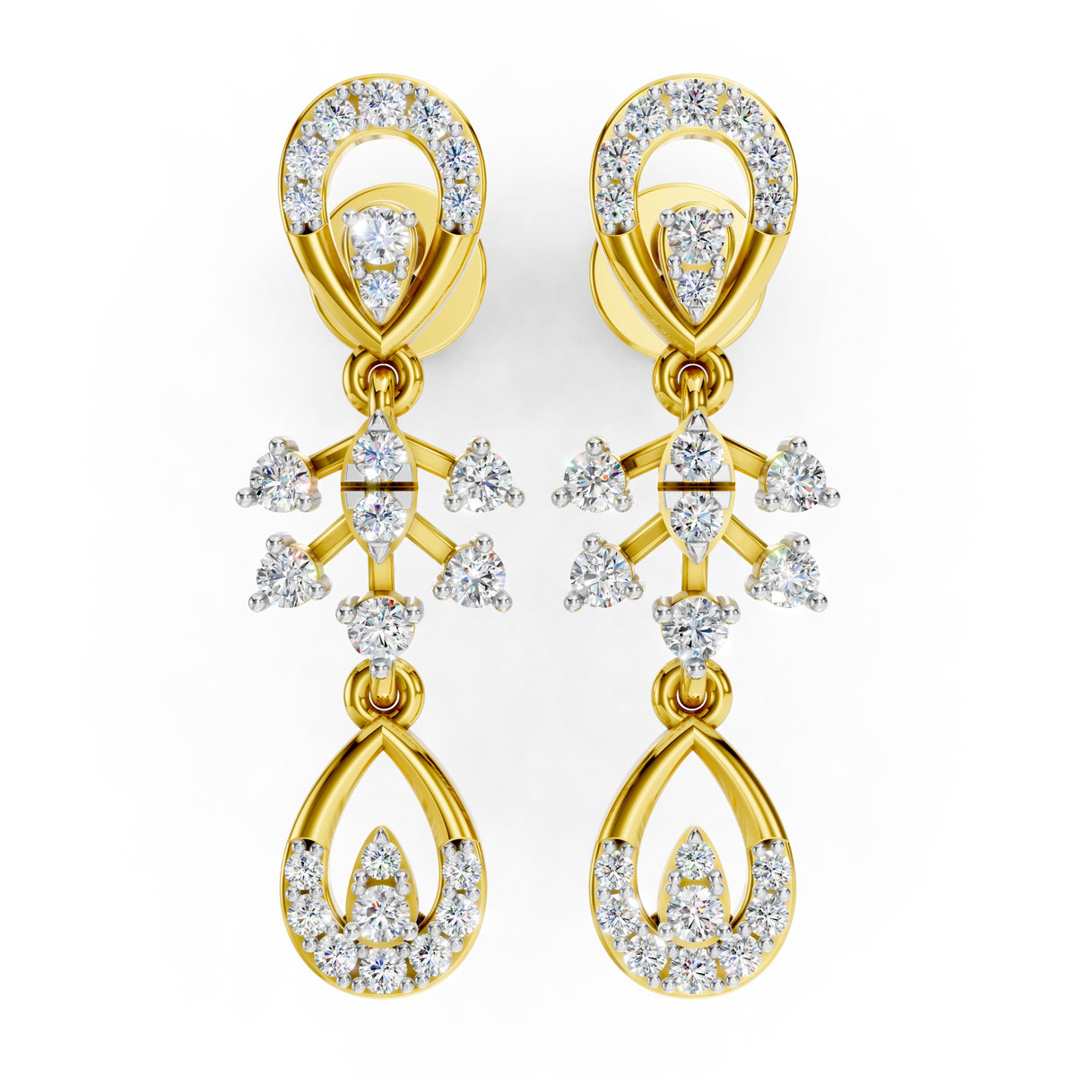 Dewdrop Vine Diamond Earrings