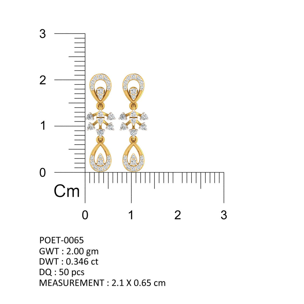 Dewdrop Vine Diamond Earrings