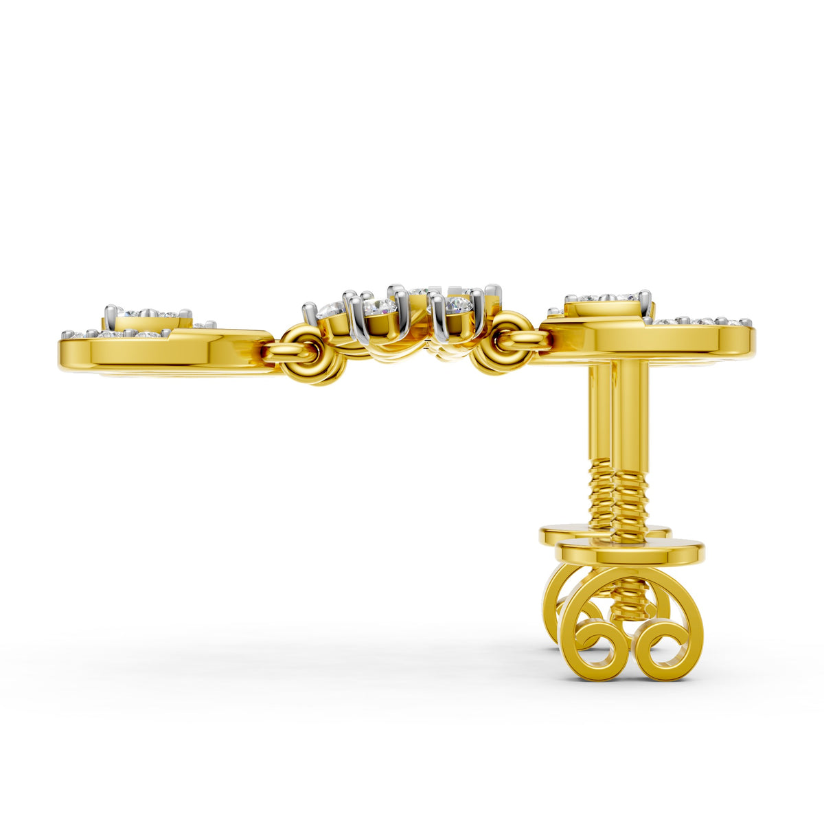 Dewdrop Vine Diamond Earrings