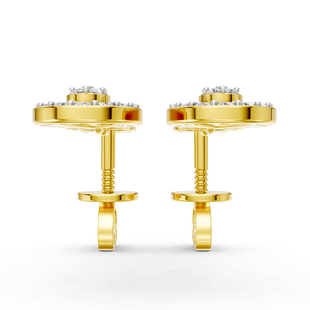 Regal Teardrop Vine Diamond Earrings